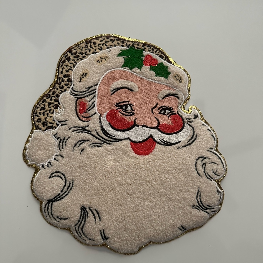 Oversized Santa chenille patch